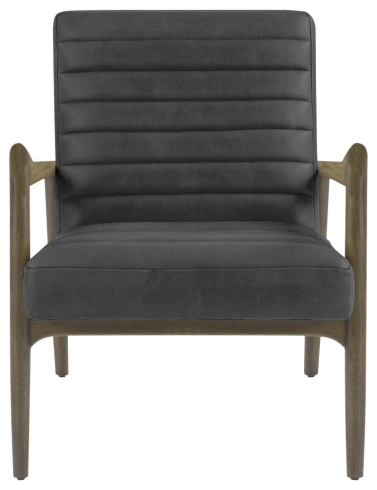 Denmark Accent Chair in Black   Midcentury   Armchairs And Accent Chairs   by Primitive Collections  Houzz