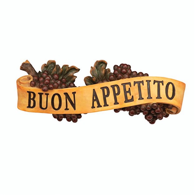 Design Toscano Abbondanza Buon Appetito Sculptural Wall Plaque