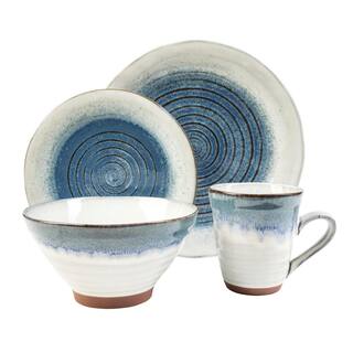 Sango Talia 16-Piece Casual Blue Stoneware Dinnerware Set (Service for 4) 3663BL800ACN87