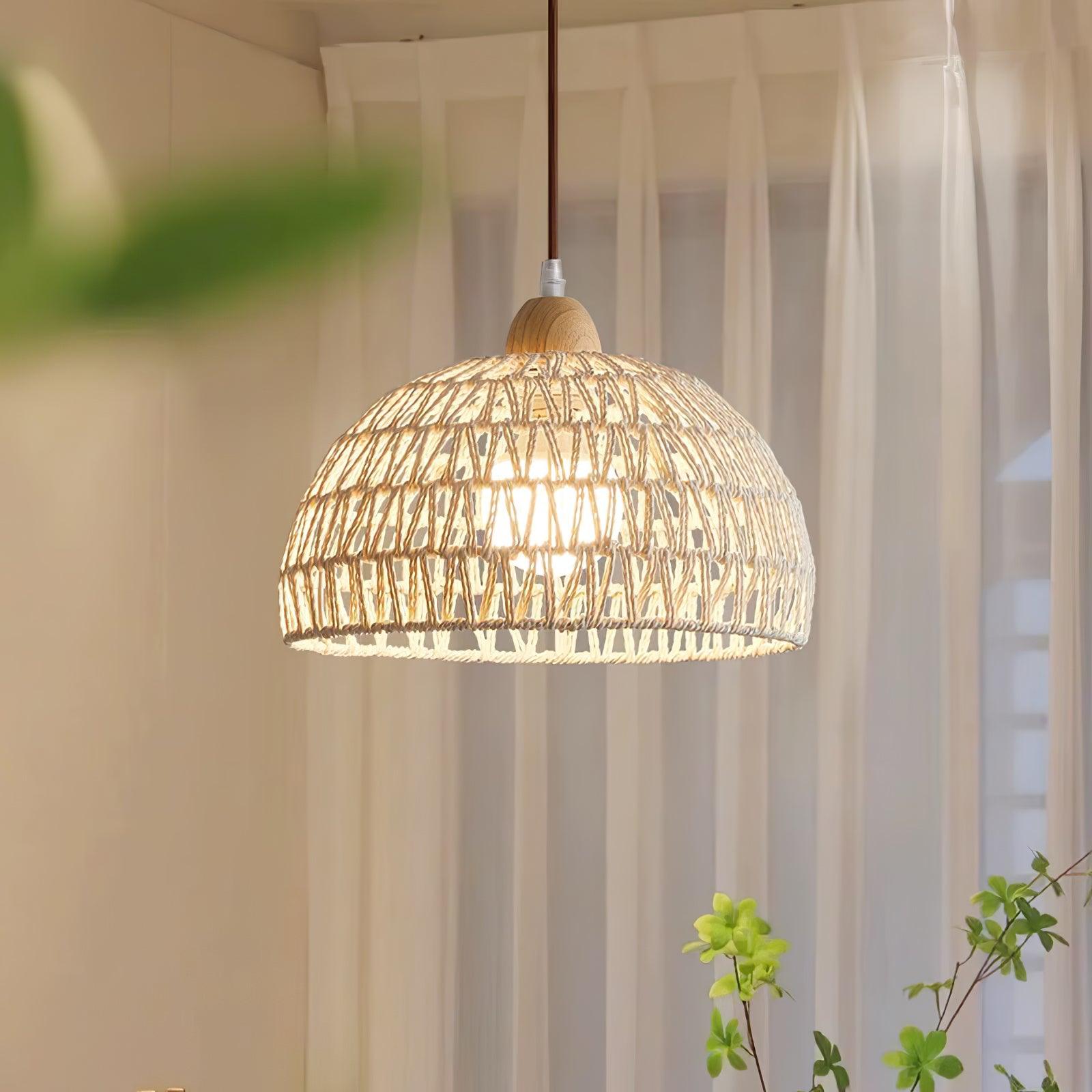 Rattan Arch Pendant Lamp