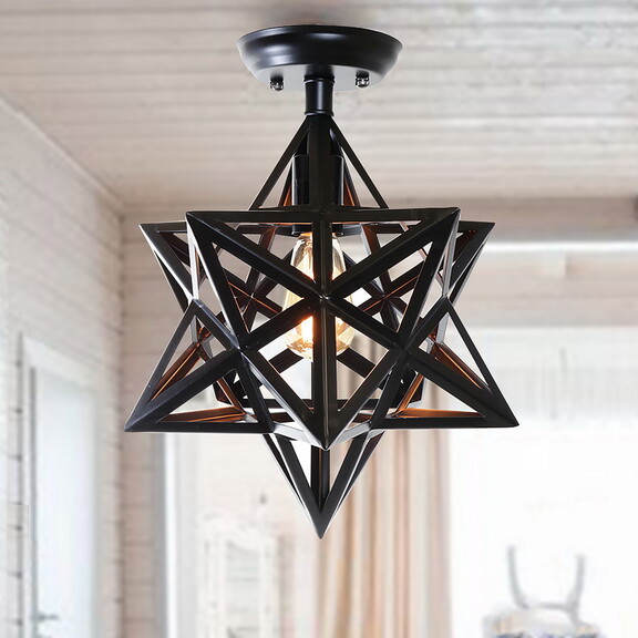 Warehouse of Tiffany C1709 1 Darkstar 14 in. 1 Lig...