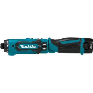 Makita 7.2V Lithium-Ion 14 in. Cordless Hex Driver-Drill Kit with Auto-Stop Clutch DF012DSE