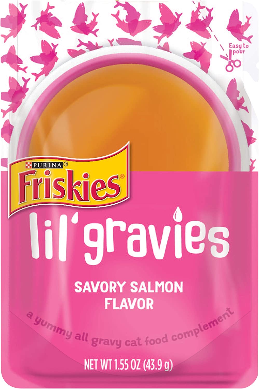 Purina Friskies Lil' Gravies Savory Salmon Flavor Cat Food Complement - (16) 1.55 oz. Pouches