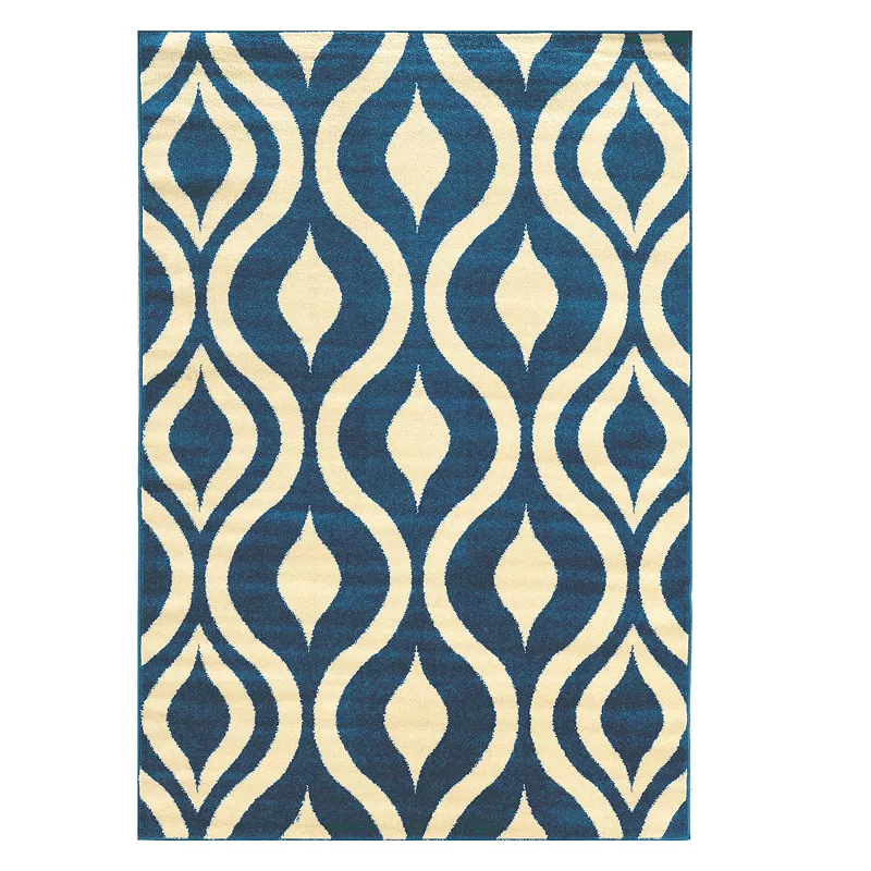 Linon Claremont Drops Geometric Rug