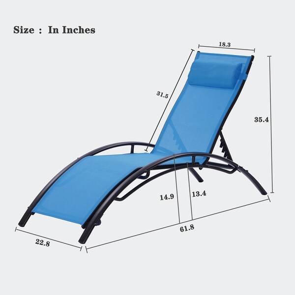 2 PCS Set Outdoor Lounge Chair