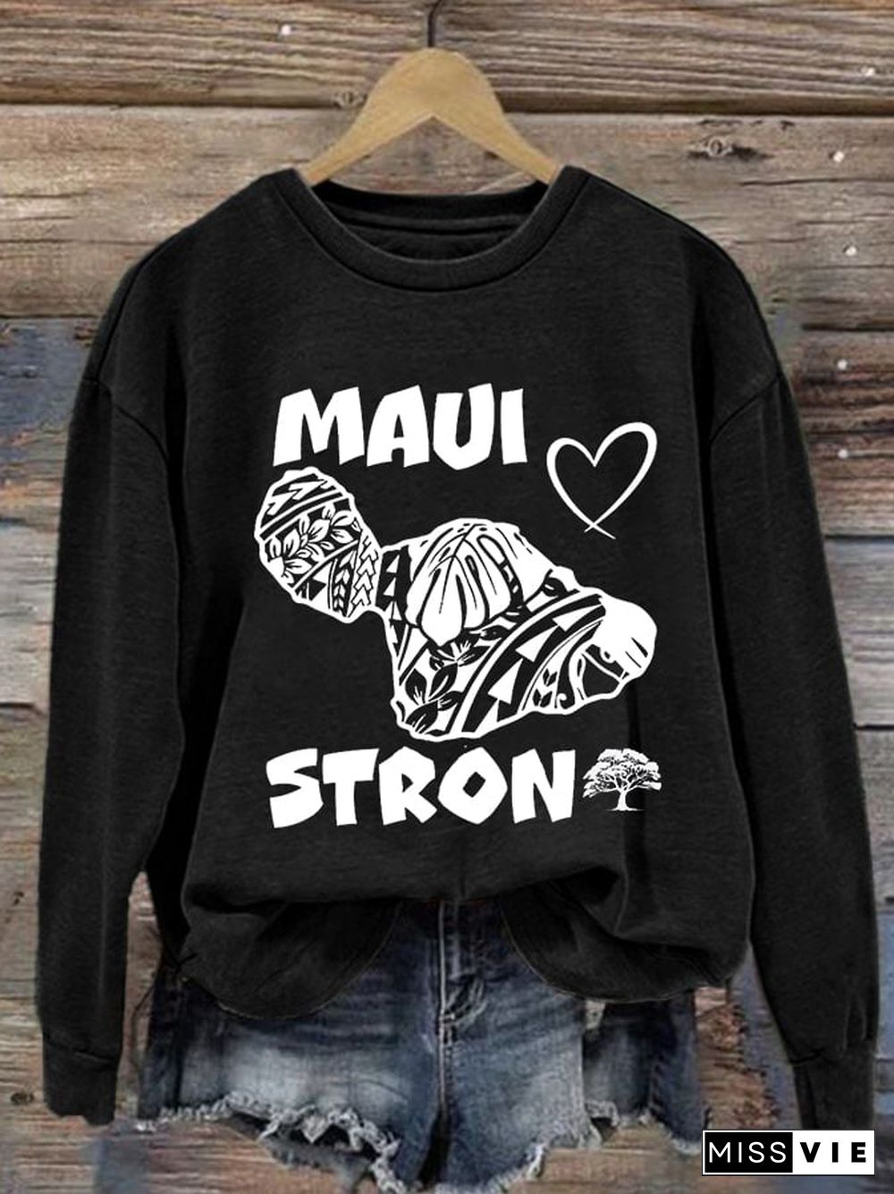 Women's Maui Strong Print Casual Sweatshirt