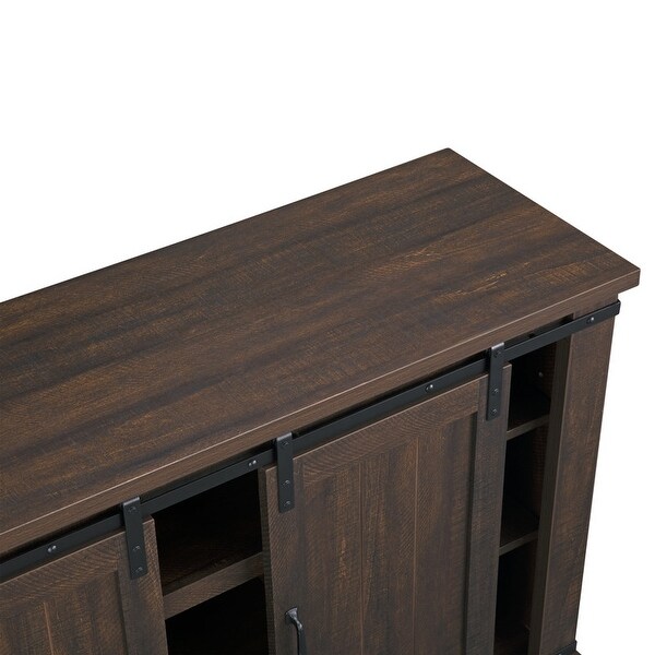 Rustic 54 Inch TV Stand with Barn Door - Fits up to 65 Inch TVs