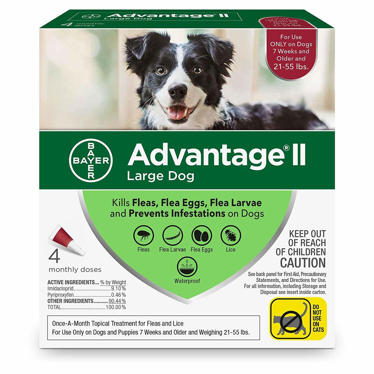 Advantage II Topical Flea Treatment for Dogs and Puppies， 21-55 Lbs.