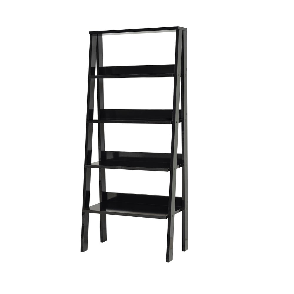 5 Tier Modern Ladder Bookshelf  Wood Frame Bookshelf for Small Spaces in your Living Rooms  Office Furniture Bookcase