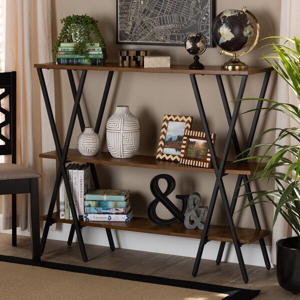 Norton Rustic and Industrial Wood and Console Table