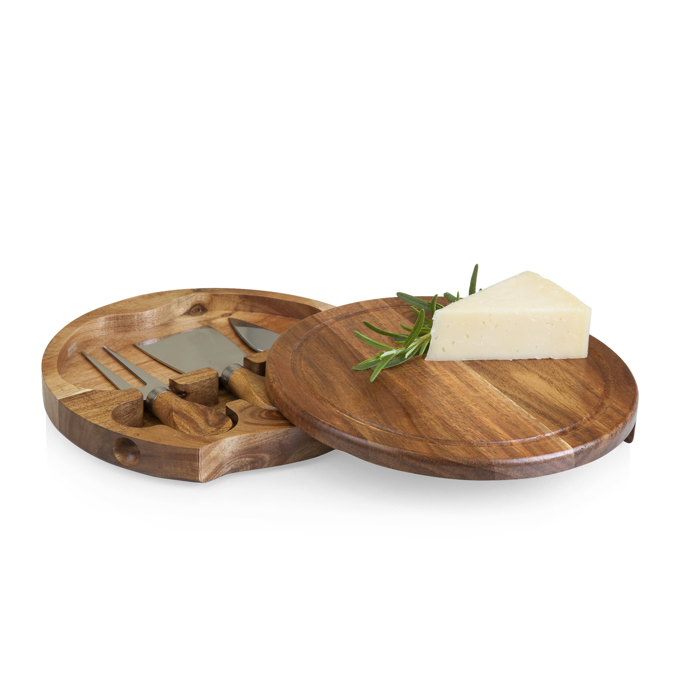 Toscana Acacia Brie Cheese Board and Tool Set