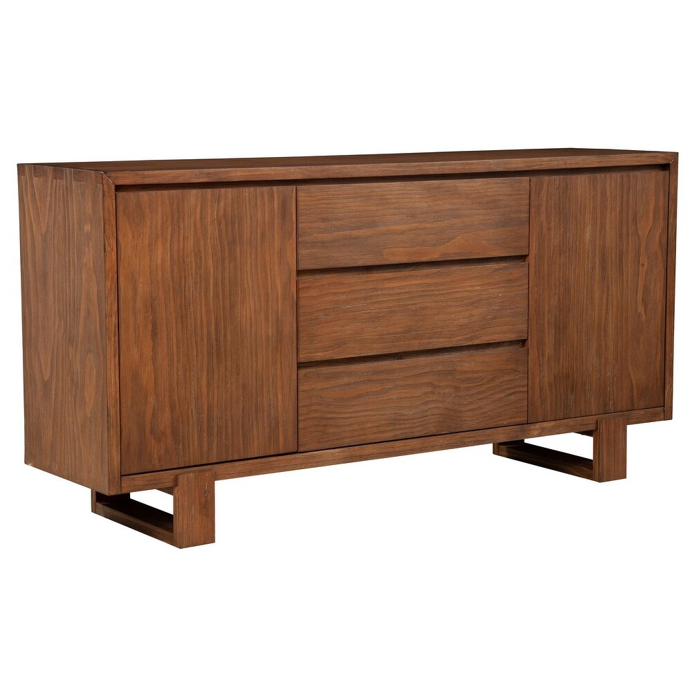 Alpine Furniture Ayala Wood Sideboard in Antique Cappuccino