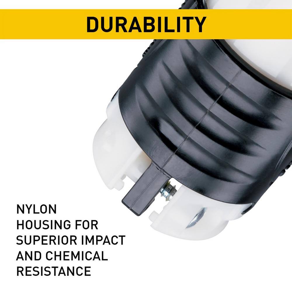 Legrand Pass  Seymour Extra-Hard Use 15 Amp 250-Volt NEMA 6-15R Straight Blade Connector PS5669XCCV4