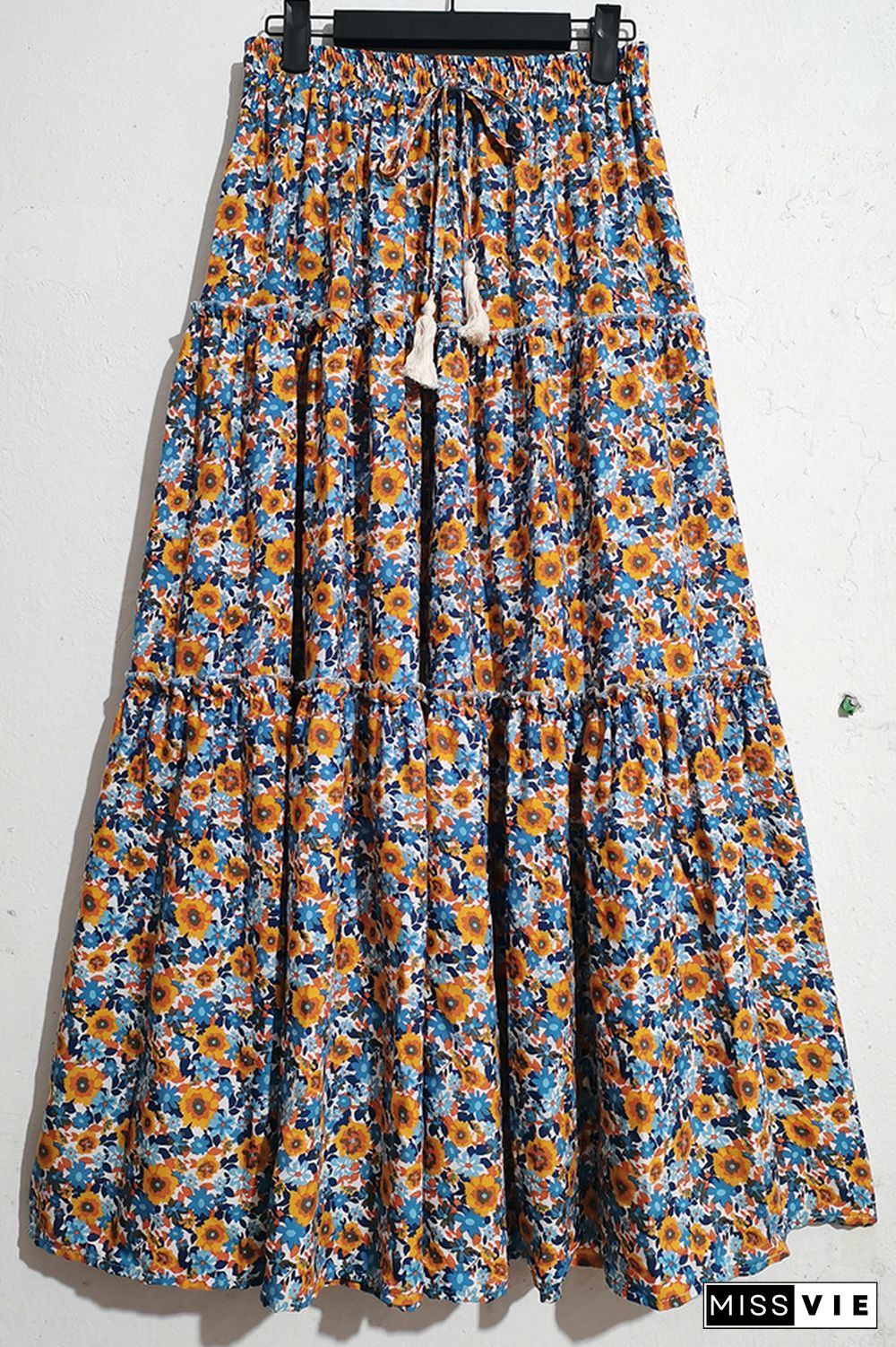 High Waist Tiered FLoral Skirt Dress