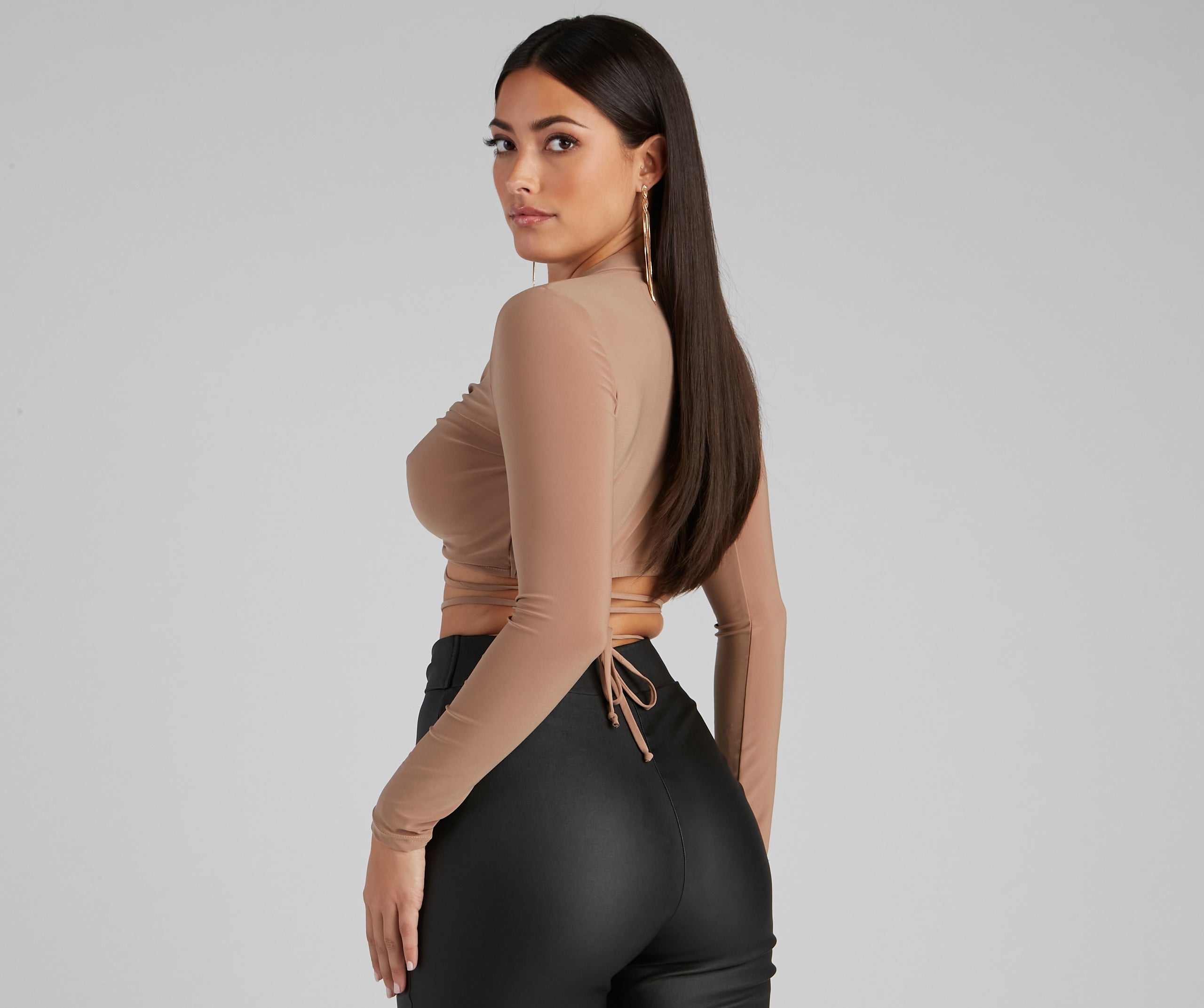 Chic Life Open Back Crop Top