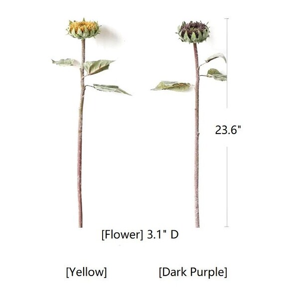 RusticReach Artificial Small Head Sunflower Stem 23.6 Tall