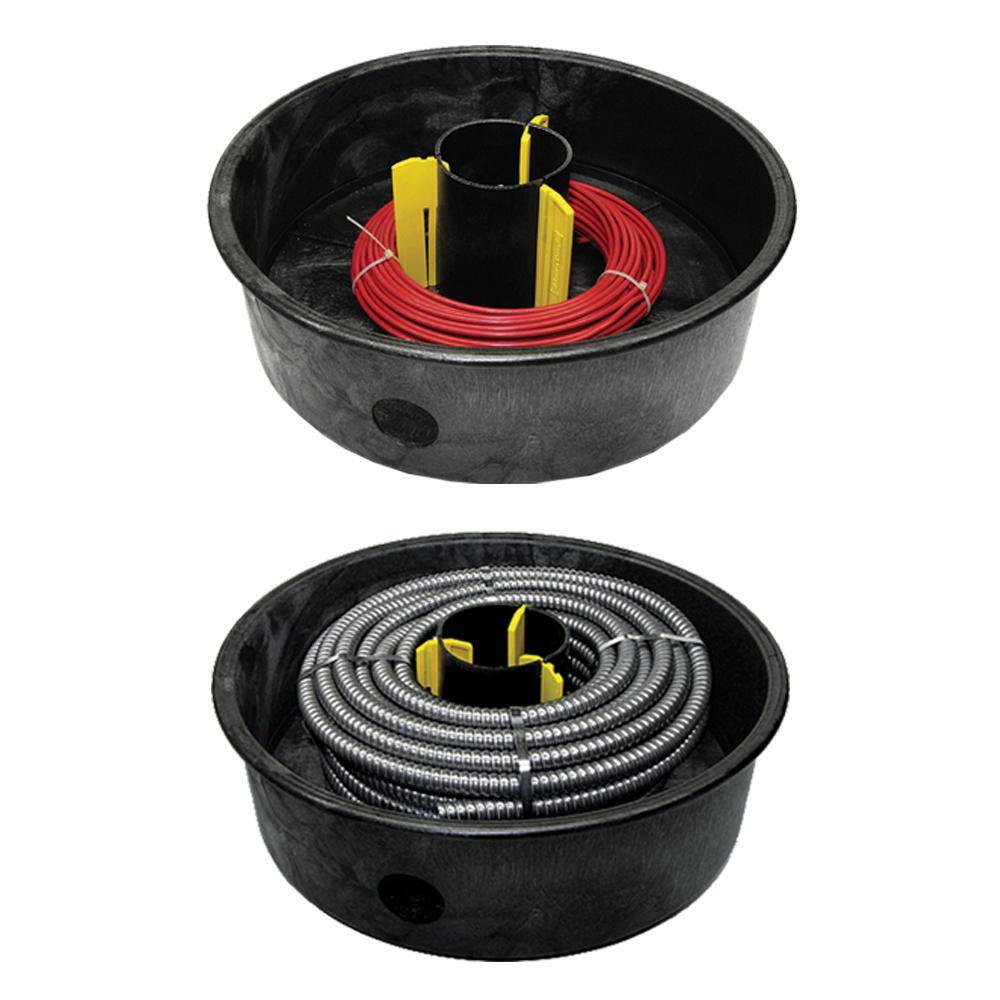 Rack-A-Tiers Wire Tub Coil Wire Tub with Wire Cable Flex and MC Cable Dispenser and Re-Winder 18455