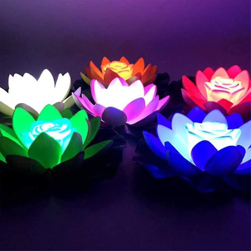 Solar Light 18cm Led Lotus Lantern Water Lantern Floating Lantern Solar Lights For Outdoor Waterproo