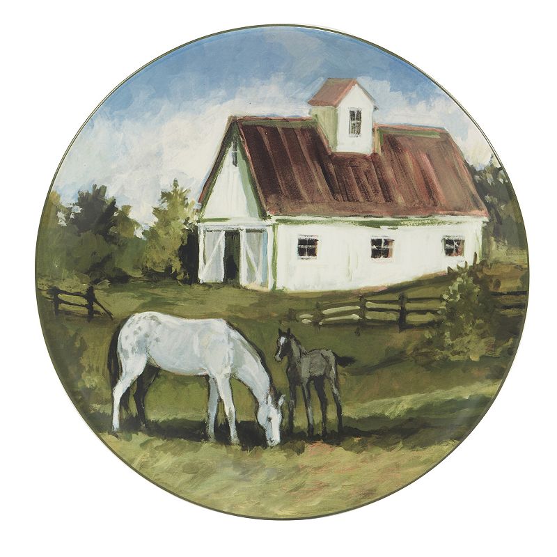 Certified International York Stables Round Platter