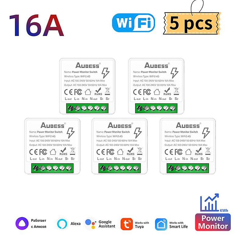 Tuya Mini Wifi And Zigbee Switch Diy 2-way Control Timer Relay Automation 16a Ac100-240v