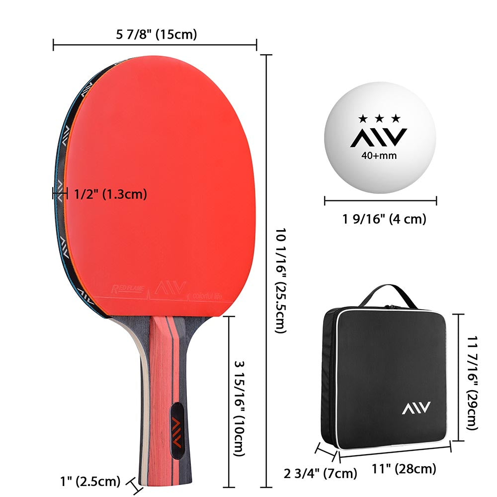 Yescom Ping Pong Paddles and Balls & Carrying Bag