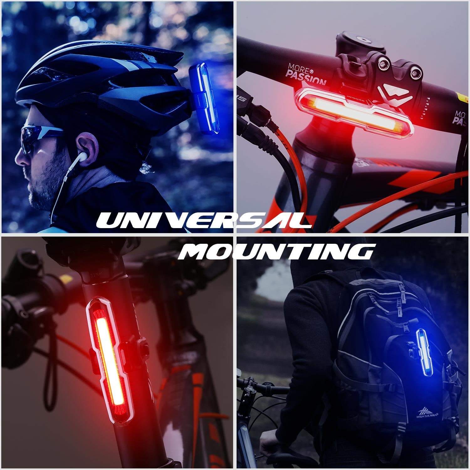 New Image Bike Tail Ultra Bright Bike Light USB LED Bicycle Accessories Rear Light For Electric Bike Spare Parts Bicycle Light