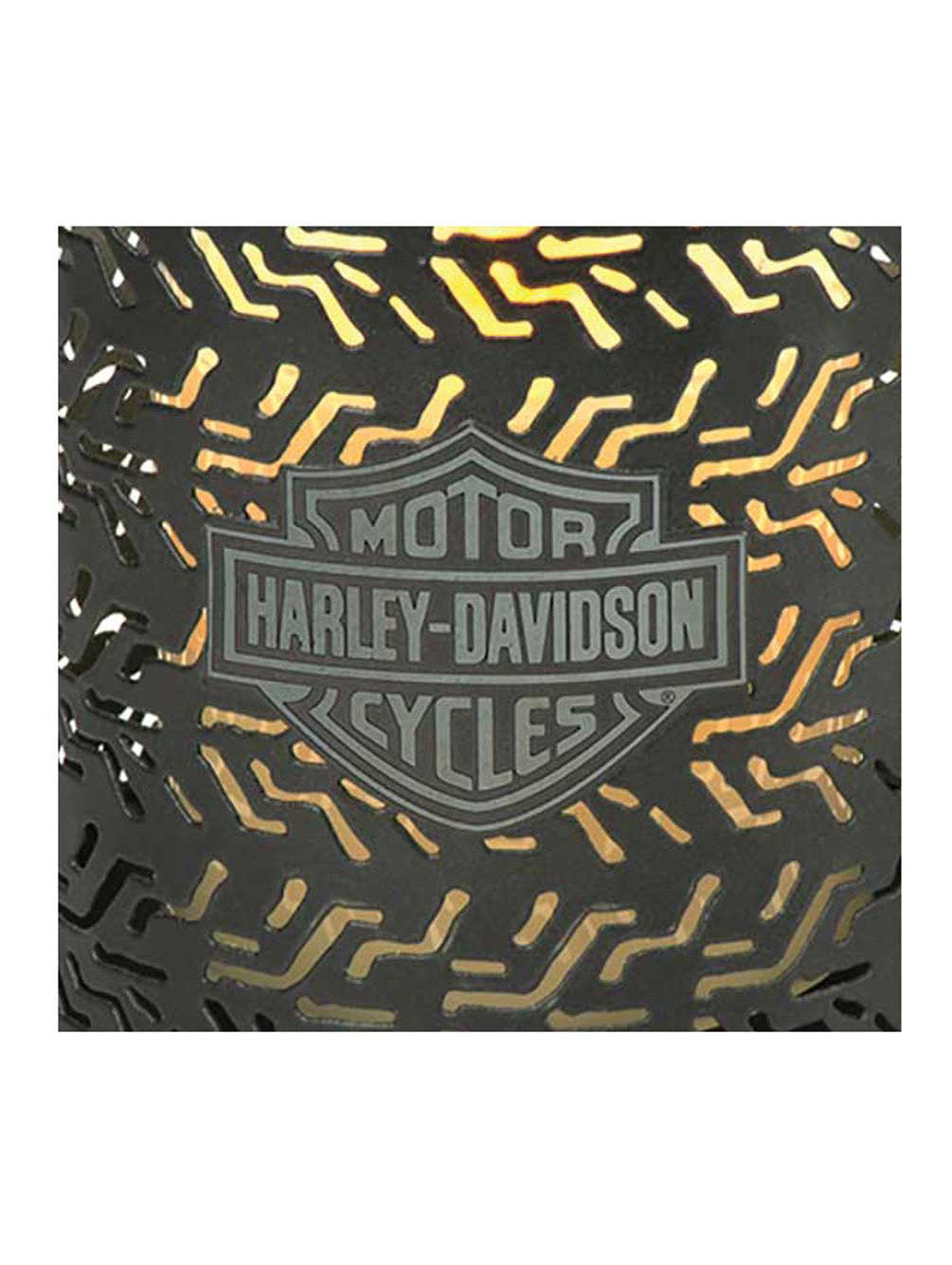 Harley-Davidson Tire Tread Bar and Shield Logo Metal Candle Holder - Slate Gray， Harley Davidson