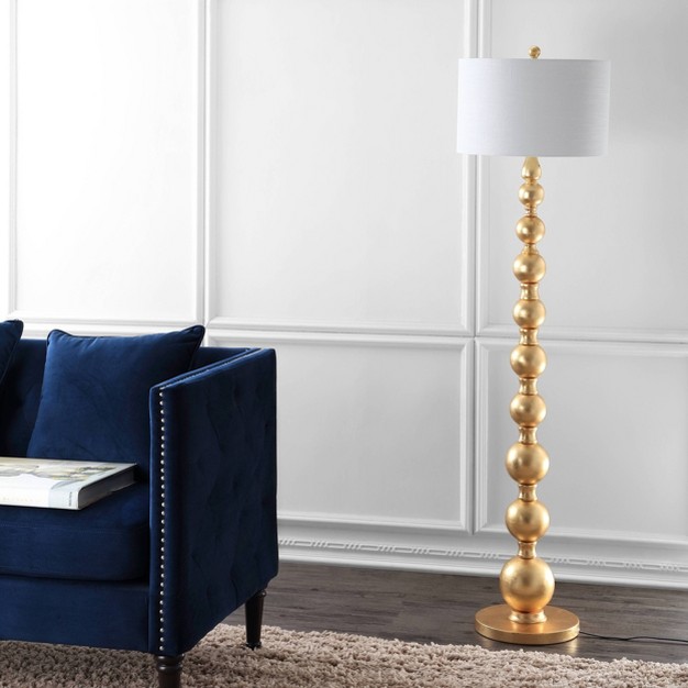 Metal Adriana Floor Lamp includes Led Light Bulb Gold Jonathan Y