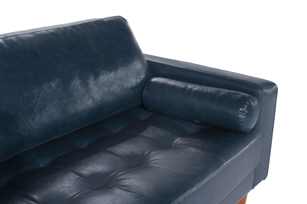 Cosmic Modern Contemporary Leather Armchair   Midcentury   Sofas   by Crafters and Weavers  Houzz