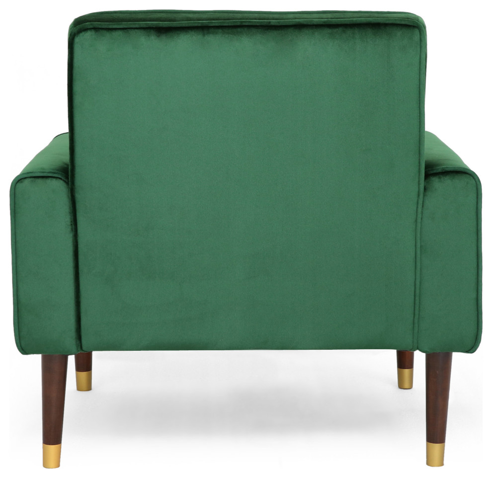 GDF Studio Betsy Modern Button Tufted Waffle Stitching Velvet Armchair   Midcentury   Armchairs And Accent Chairs   by GDFStudio  Houzz