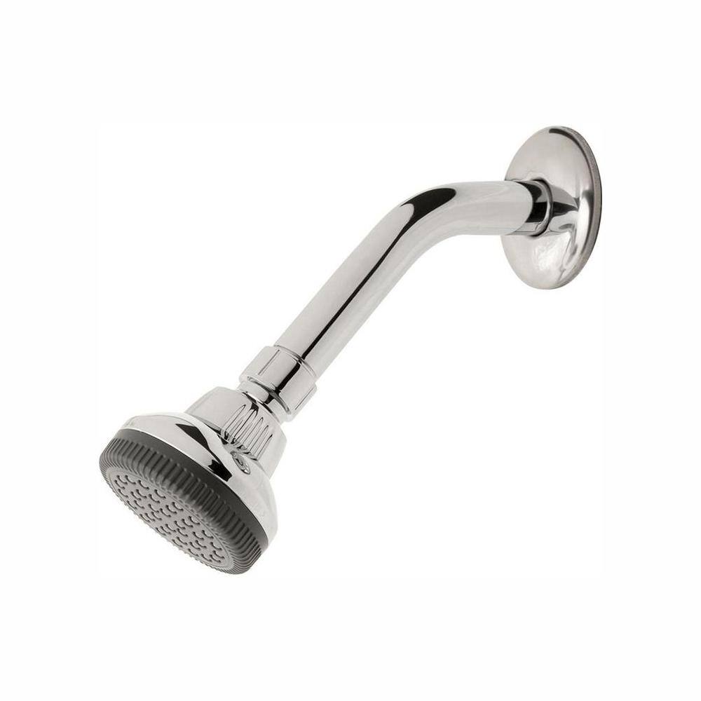 Glacier Bay 1-Spray 1.4 in. Single Wall Mount Fixed Shower Head in Chrome 8475100HC