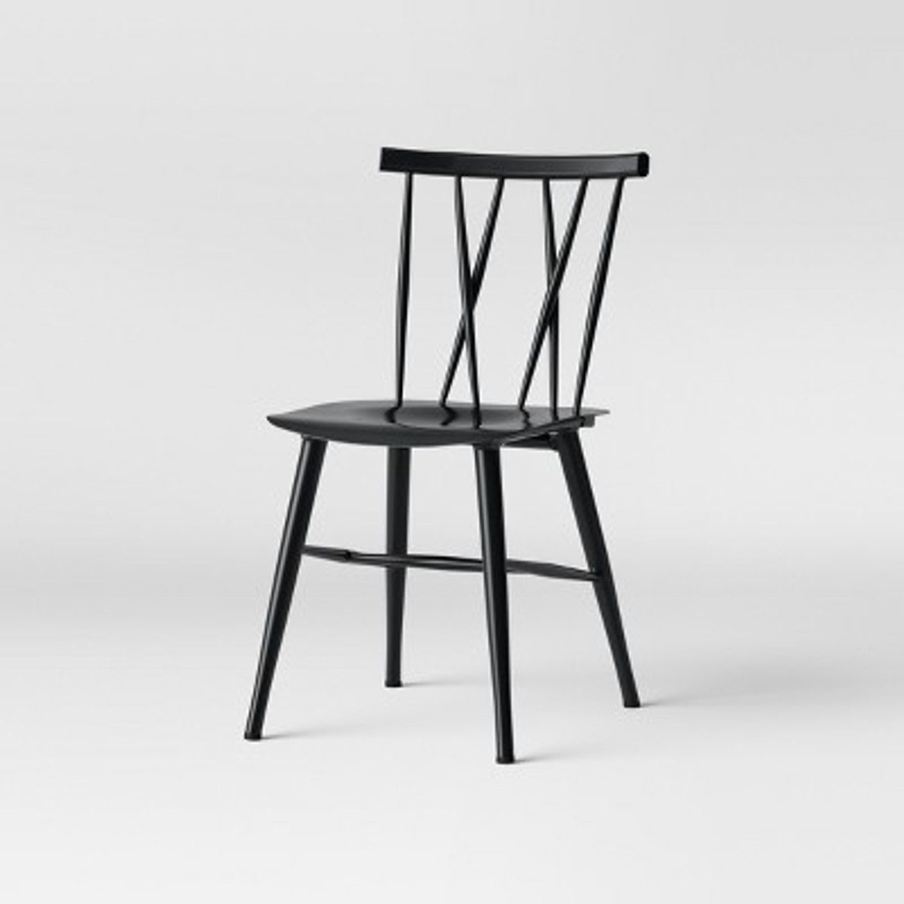 Set of 2 Becket Metal X Back Dining Chair Black - Project 62