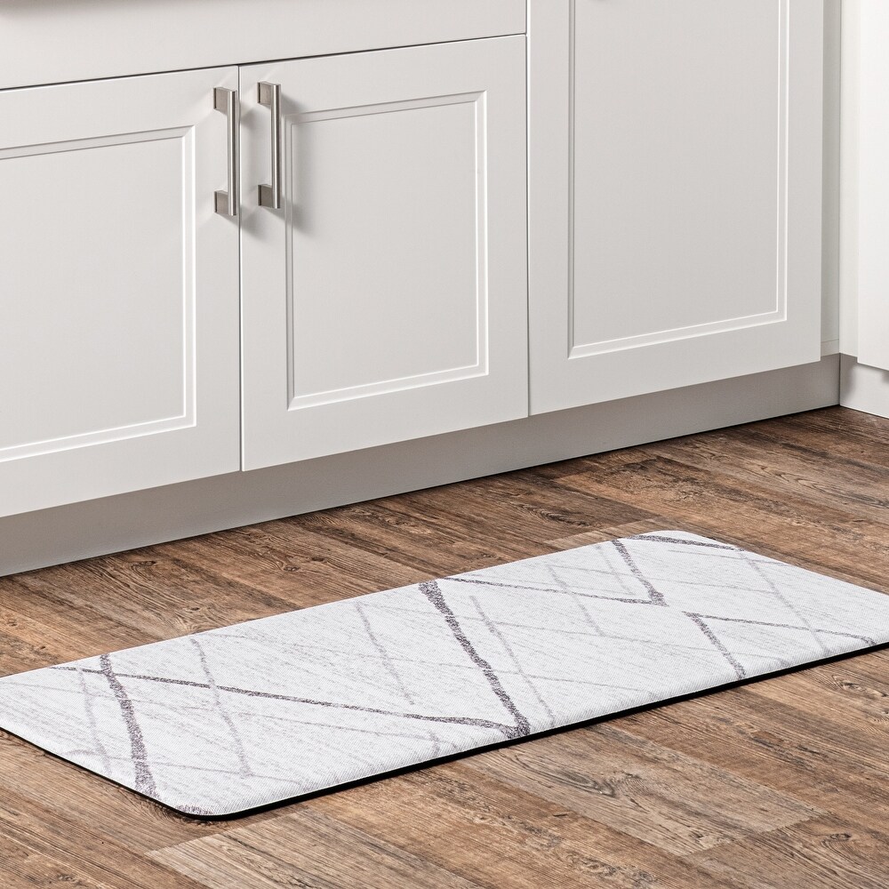 Brooklyn Rug Co Thigpen Contemporary Anti Fatigue Kitchen or Laundry Room Comfort Mat