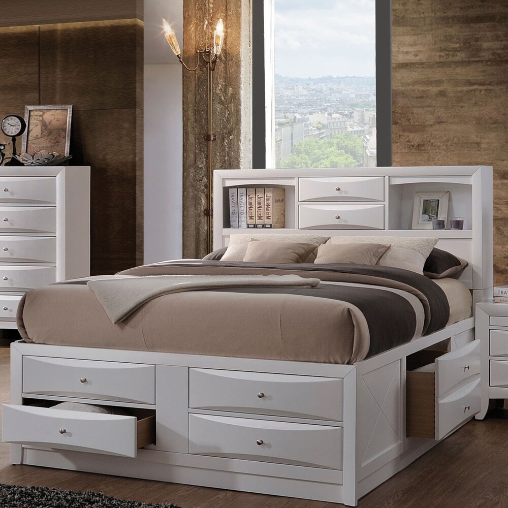 Acme Furniture Ireland White Finish Storage Bed