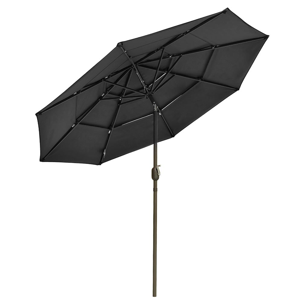 Yescom 9ft 8-Rib Patio Outdoor Market Umbrella 3-Tiered Tilt