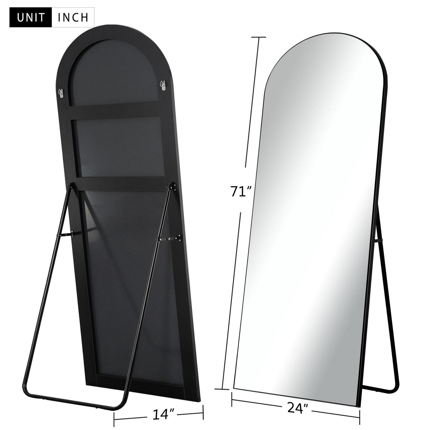 NeuType 22  x 65  Black Modern Floor Mirror  Crowdfused