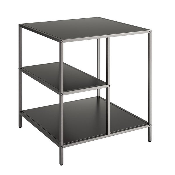 Winthrop Side Table with Metal Shelves