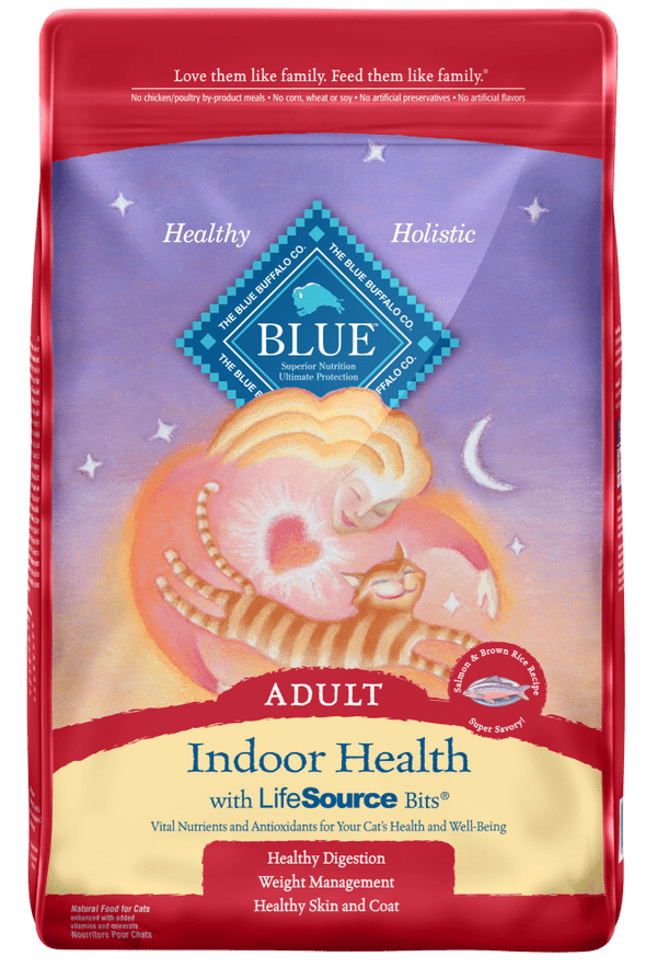 Blue Buffalo Indoor Health Natural Salmon and Brown Rice Adult Dry Cat F