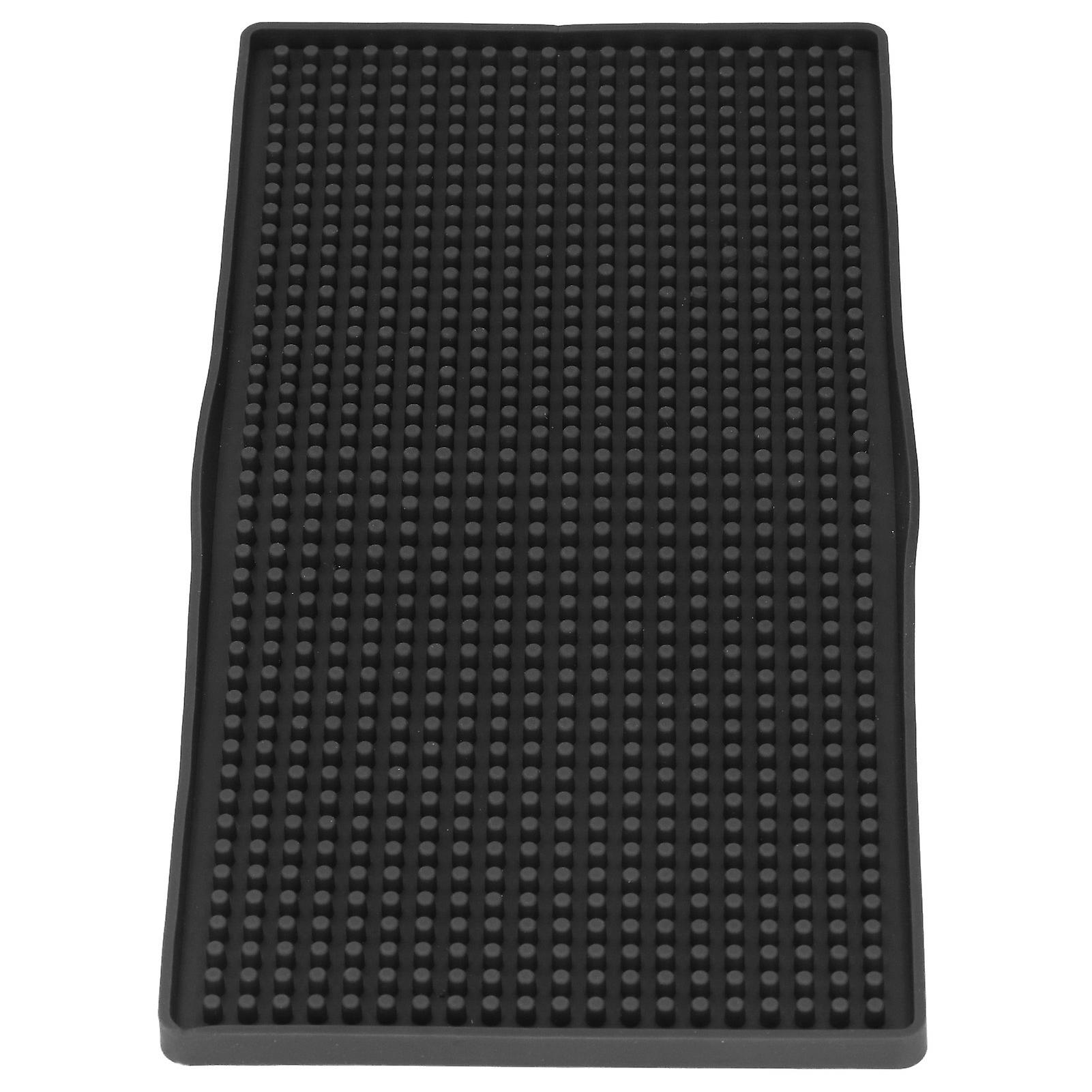 Bar Mat Premium Food Grade Silicone Heat Resistant Durable Odorless Nonslip Soft Flexible Coffee Bar Matblack