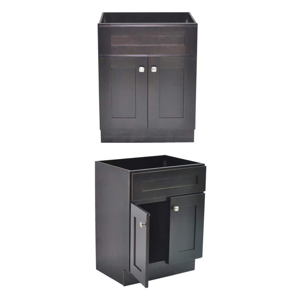 Design House Brookings Plywood 24 in W x 18 in D 2Door Shaker Style Bath Vanity Cabinet Only in Espresso