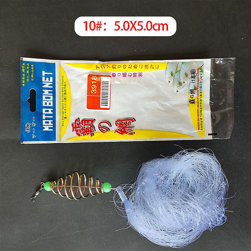 Born Pretty 11 Size Fishing Net Trap Mesh Luminous Bead Netting Sea Fish Net Tackle Design Copper Shoal Cast Gill Feeder Fishing Trap