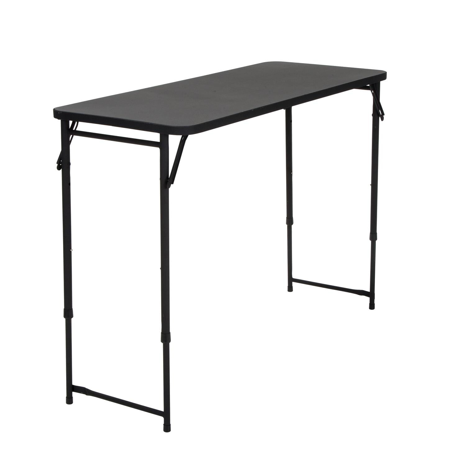 20” x 48” Adjustable Height PVC Top Table, Black