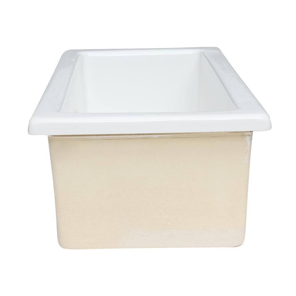 PRIVATE BRAND UNBRANDED Julie Undercounter Undermount 9.875 in. 0-Hole Single Bowl Kitchen Sink in White KS23