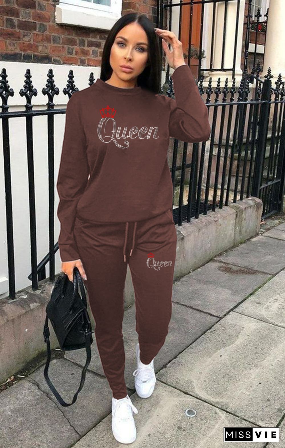 O Neck Loose Pullovers Sweatshirts 2 Piece Sets