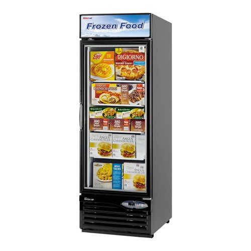 Turbo Air TGF-23F Reach-In Glass Door Freezer - One Door - 23 Cu. Ft.， Black