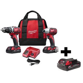 MW M18 18V Lithium-Ion Cordless DrillImpact Driver Combo Kit (2-Tool) W M18 2.0Ah Compact Battery 2691-22-48-11-1820