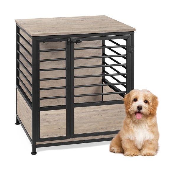 Dog Crate Furniture House Cage with Storage Indoor Living Room Bedroom Side End Table