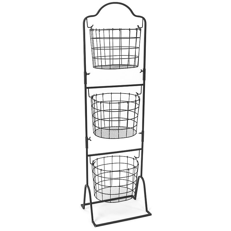 Sorbus 3-Tier Hanging Basket Stand