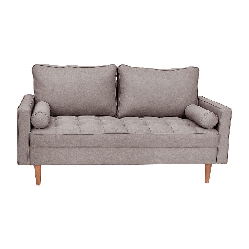 Flash Furniture Hudson Mid-Century Modern Loveseat Sofa