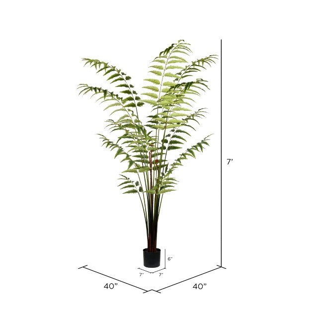 Vickerman Artificial Potted Leather Fern